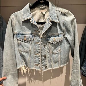 Topshop Cropped Denim Jacket